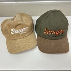 Seager Hat Cap Snap Back Western Mens SET of Two